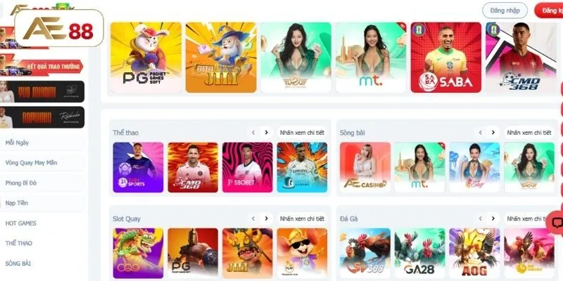 Giao diện chính thức nhà cái
